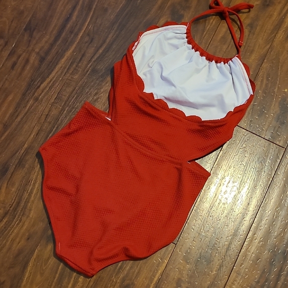 Womens Red Swimsuit - Picture 6 of 7